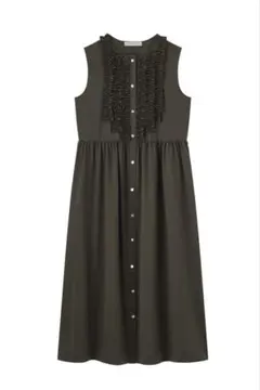 新品・M-PREMIER COUTURE フロントフリルノースリーブワンピースのサムネイル