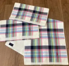 最後の3枚　ラルフローレン　フェイスタオル　タオル　チェック　二枚　ポロ　新品