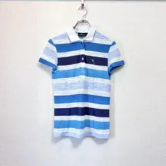 【極美品】CHERVO シェルボ ワンポイント ボーダー 半袖ポロシャツ 42のサムネイル