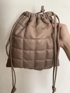 キルティングショルダーバッグ　巾着