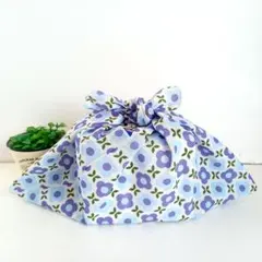 あずま袋◆手拭い◆エコバック◆コンビニバック【レトロフラワー・紫】