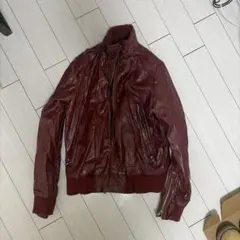 ル*世様 Freedom 本革 シングルライダースジャケット ワインレッド 