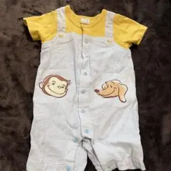 プティマイン　おさるのジョージ　ロンパース 70cm