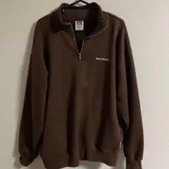 BEN DAVIS ブラウン ハーフジップ スウェット X-LARGE