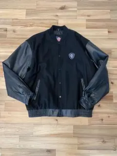 【希少】ワーナーブラザーズ レザージャケット ブラック ビッグロゴ 刺繍 希少】ワーナーブラザーズ レザージャケット ブラック ビッグロゴ 刺繍