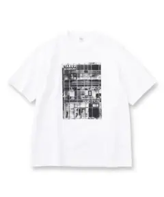 タケオキクチ　【プリントT】アップリケ フォトプリント Tシャツ