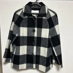 BANANA REPUBLIC ウールチェック柄コート