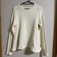 Mila Owen ミラオーウェン　ケーブルニットセーター　ホワイト　0