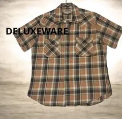 DELUXEWARE デラックスウエア　ネルシャツ　半袖シャツ　スナップボタンのサムネイル