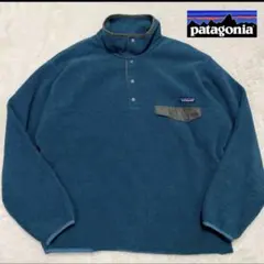 90s USA製 パタゴニア スナップT フリース ジャケット M ターコイズ