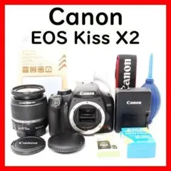 Canon Kiss X2 手振れ補正 軽量 すぐ使える 初心者入門セット - メルカリ