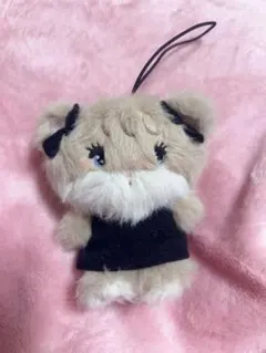 mikko ラテ BlackRibbon マスコット キーホルダー ぬいぐるみ