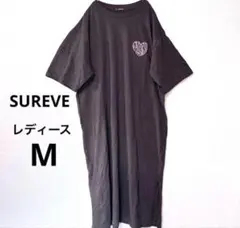 SUREVE しまむら Tシャツワンピース ロング チュニック ハート刺繍 Mのサムネイル
