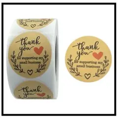 大きめ 3.8mm サンキューシール　100枚 ハート