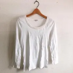 GLOBAL WORK♡ビーズ付きシンプルカットソー♡ホワイト♡グローバルワーク