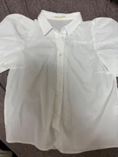 NICE CLAUP ホワイト半袖シャツ F