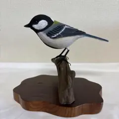 オオルリ　幸せ運ぶ青い鳥　木彫りの野鳥　野鳥彫刻　 リアルバードカービング オオルリ 幸せ運ぶ青い鳥 木彫りの野鳥 野鳥彫刻 リアルバード