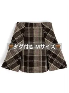 GRL インパン裏地付き チェック柄プリーツスカート[tu963] Mサイズ