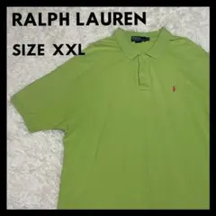 ラルフローレン　ワンポイント 刺繍 ロゴ ポロシャツ　XXL　90s 古着