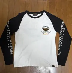 VANSON バンソン ラグラン ロンT バイカー アメカジ ブラック×ホワイトのサムネイル