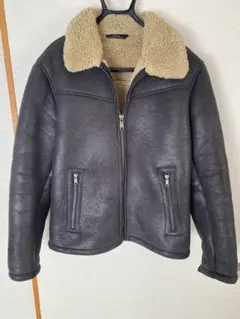 ZARA ボア襟 ブラックジャケット M