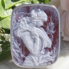 新品 良質レッドメノウ SILVER ペンダントブローチ 花束をあなたへ