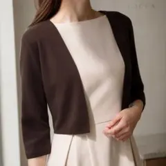 TOCCA シルク混 ショート丈 ボレロ 茶系 XSのサムネイル