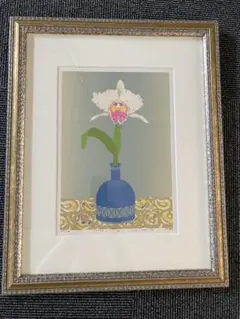 園山幹生　リトグラフ　美術品　絵画　版画　インテリア　100/200 花の絵 園山幹生 リトグラフ 美術品 絵画 版画 インテリア 100/200 花の絵