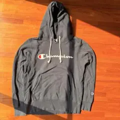 【定番】Champion チャンピオン スクリプトロゴ パーカー グレー XL