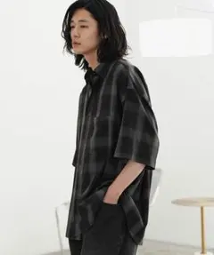 WYM LIDNM OMBRE CHECK FLUFFY H/S SHIRTのサムネイル