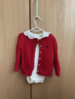 Ralph Lauren 赤 カーディガン 12M