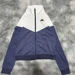 NIKE ナイキ トラックジャケット レディース バイカラー ホワイト ネイビーのサムネイル