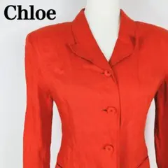 Chloe クロエ ジャケット 長袖 レトロ サイズ40 肩パッド 上品 麻のサムネイル