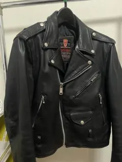 Curtis London ブラックレザーダブルライダースジャケット