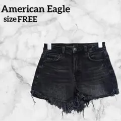 American Eagle【FREE】 ショートパンツ デニム 黒 海外古着