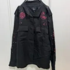 レイルズ ジャケット レギュラーカラー 長袖 花柄 XS 黒 綿 お出かけのサムネイル
