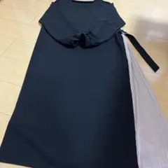 AS KNOW AS PINKY 黒の長袖カットソーワンピース