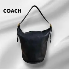 【希少】 オールドコーチ ブラック バケツ型 ワンショルダーバッグ レザー