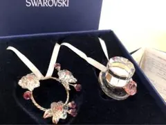美品　SWAROVSKI 帽子と花 チャーム　ペンダント　キーホルダー　ヘッドのサムネイル