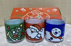 新品！クリスマス柄コップ　ツリー　サンタクロース　雪だるま　3個セット