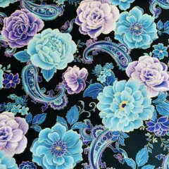 ❣️鮮やかなお花柄 綿100%シーチング生地　110x100cm