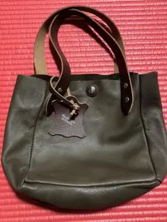 美品 GIORGIO BRATO ジョルジオブラット レザートートバッグ グレー