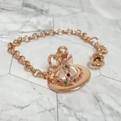 Vivienne Westwood｜タイニーオーブブレスレット　ピンクゴールド
