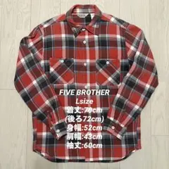 FIVE BROTHER ネルシャツ チェック柄 XL - メルカリ