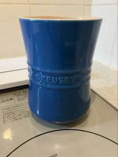 クレイユモントローマルセイユ青い小鳥と草花ベリー柄の陶器ピシェ