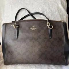 美品】 COACH F73293 シグネチャー トートバッグ ブラウン PVC - メルカリ