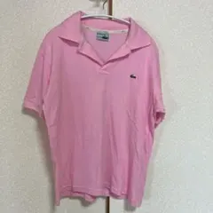 フランス製✨ラコステ メンズ ポロシャツ レギュラーカラー 半袖 M ピンク