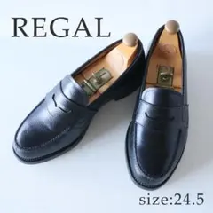 美品リーガル　JJ16 コインローファー　黒　24.5cm