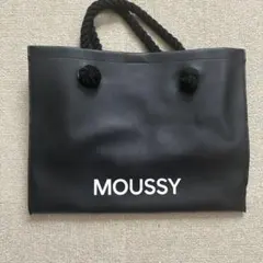 MOUSSY ロープハンドル　フェイクレザー　トートバッグ ブラック
