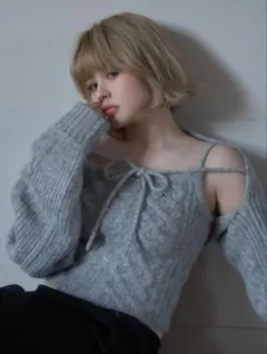 andmary Heart cable knit set - メルカリ